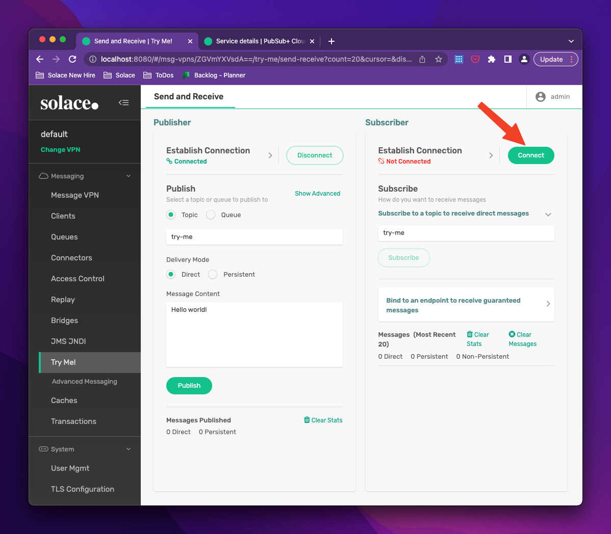 onpremise subscriber connect