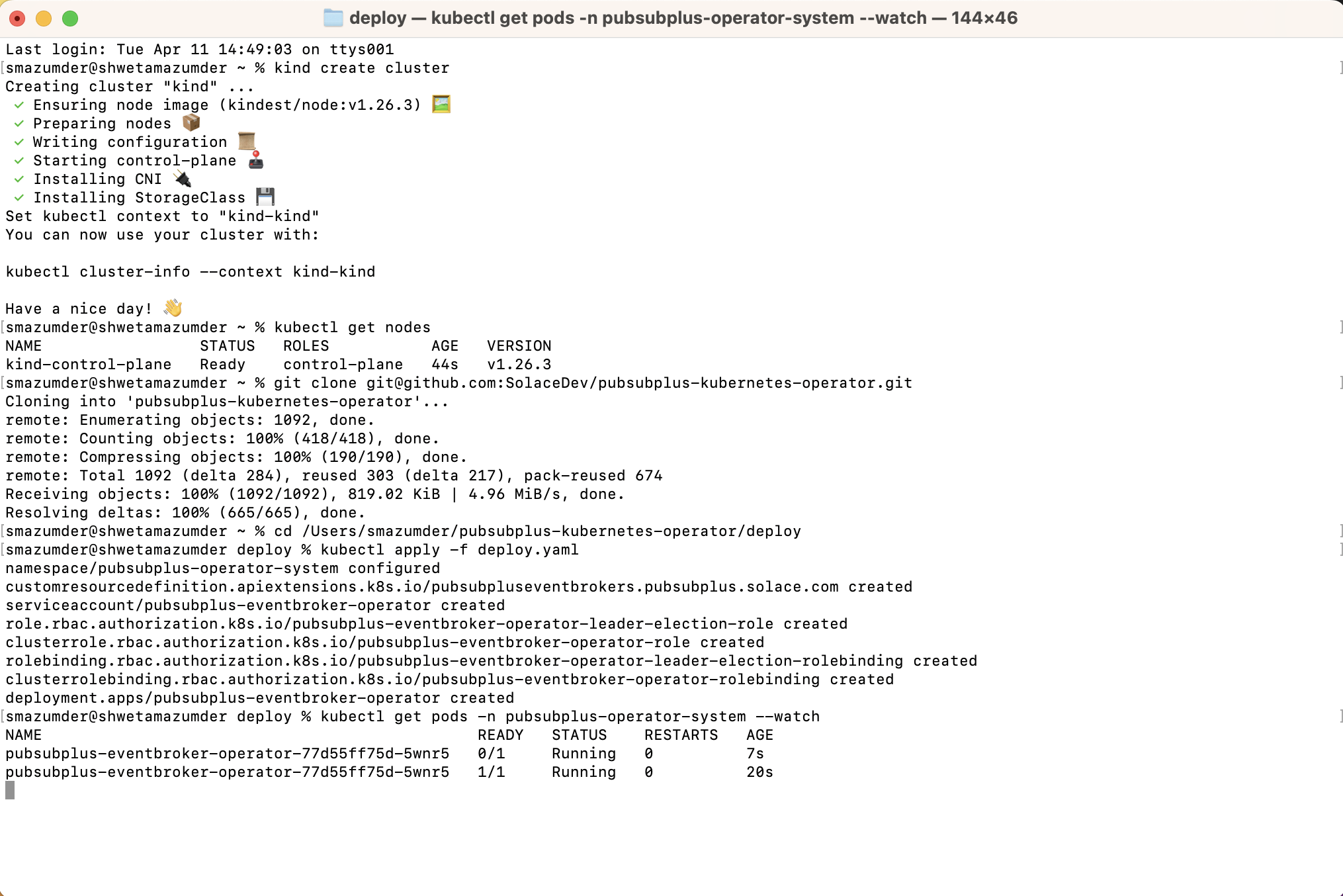 Operator Setup Verification