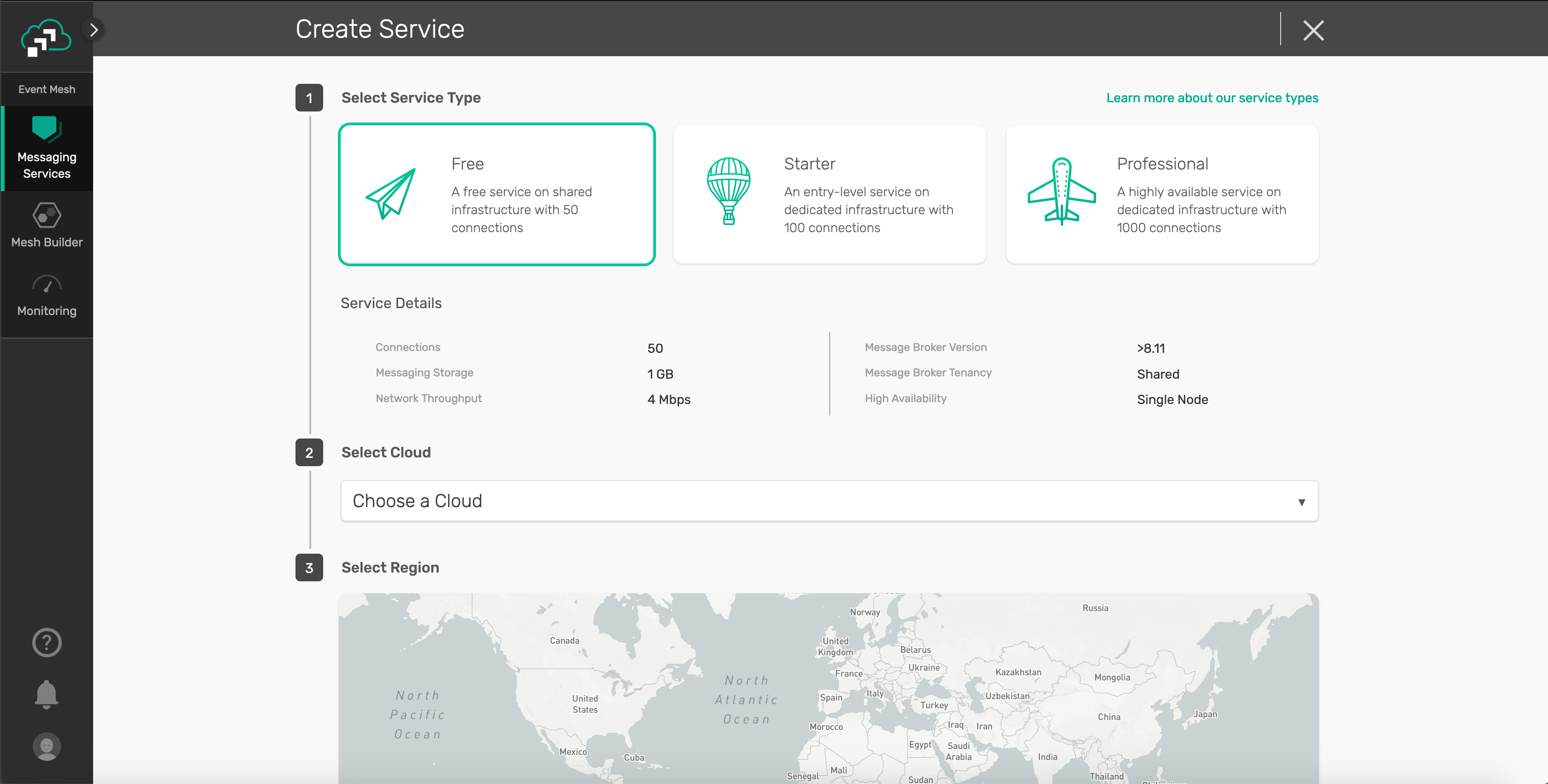Create Solace Cloud Messaging Service
